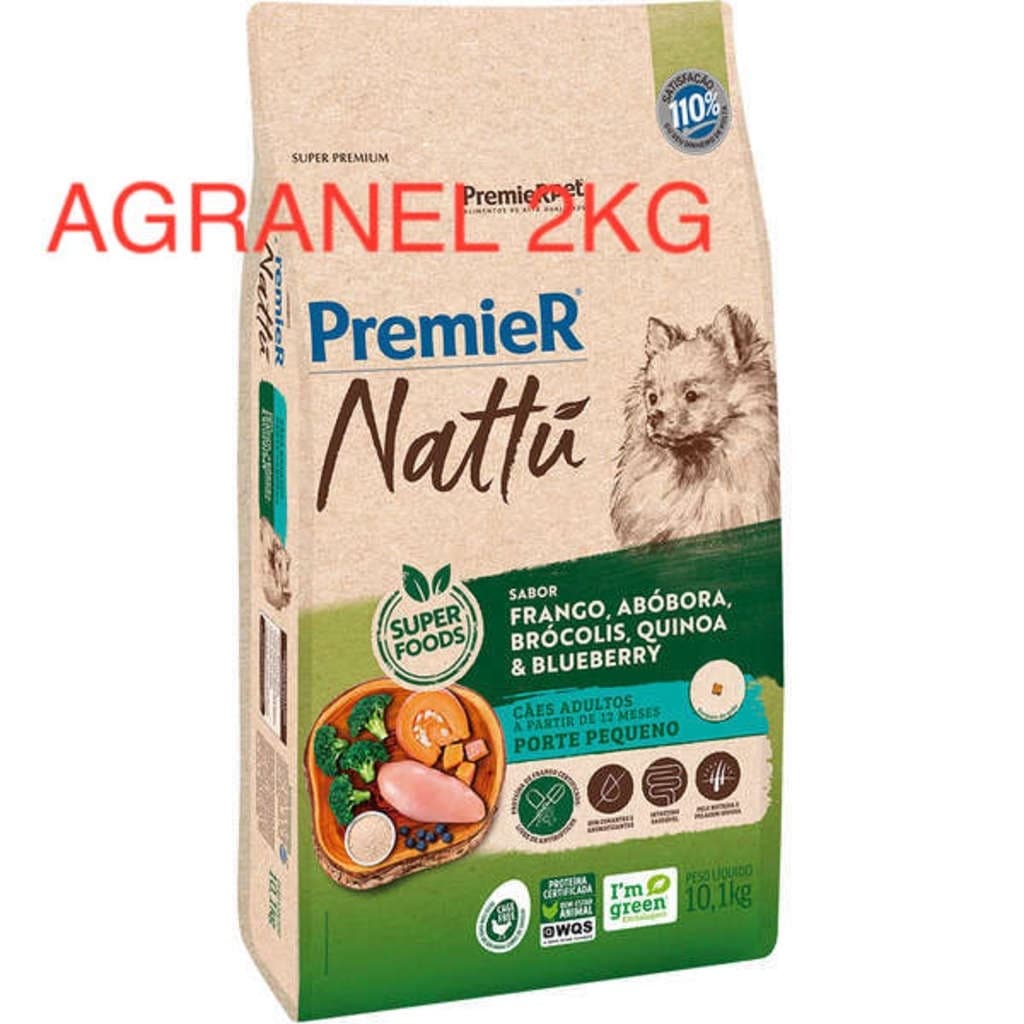 2 KG Ração A Granel PremieR Nattú Abóbora Cães Adultos Raças Pequenas