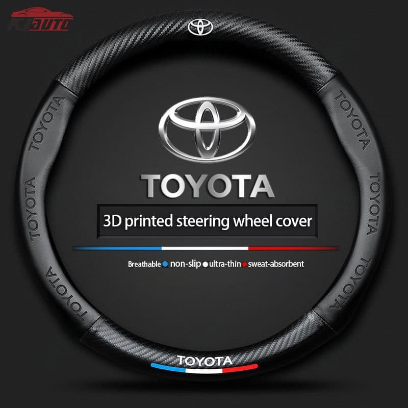 Capa De Couro De Luxo Para Volante Confortável E Antiderrapante Toyota Hilux Innova Corolla Cross Rush Calya Yaris Vios Avanza Raize Veloz Sienta