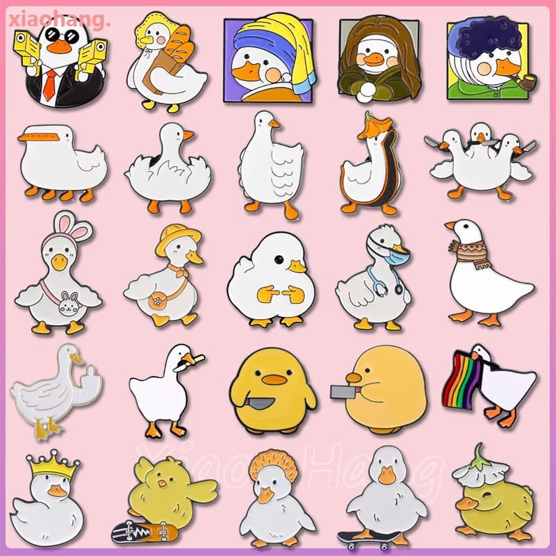 Bonito Alfinete De Esmalte De Pato Broches De Animais Funny Little Yellow Duck Broche Pintura A Óleo Pins Lapela Crachás Jóias Acessórios Presente