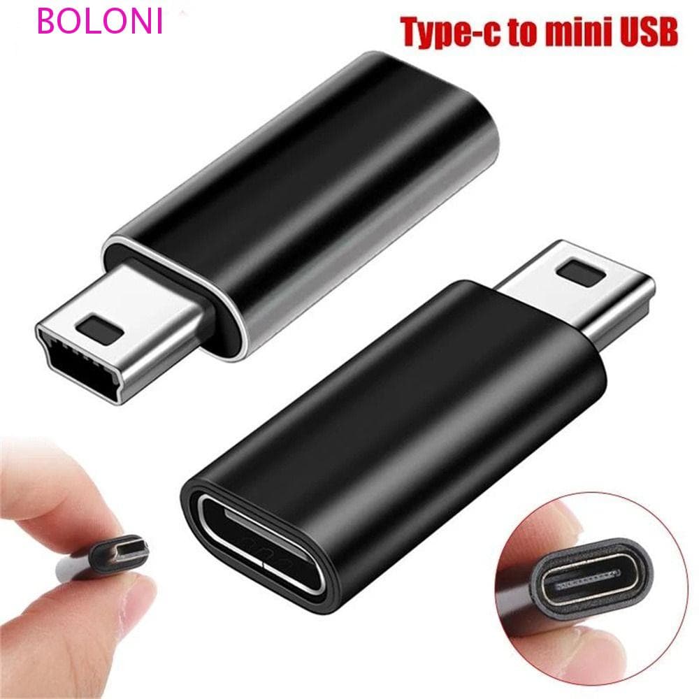 BOLONI Mini USB Para Conector Tipo C Câmera Digital MP3 Transferência De Dados Metálicos Adaptador USB2.0 OTG Macho