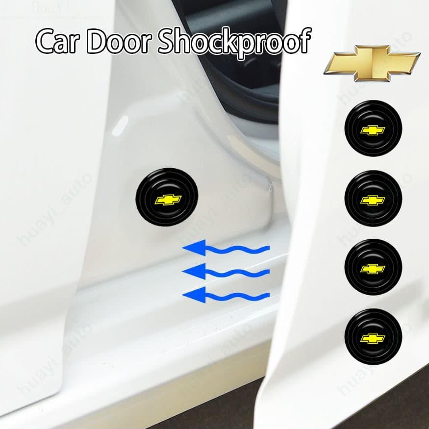 Chevrolet Protetor De Porta De Carro Amortecedor De Borracha Absorvente De Choque Isolamento Sonoro Para Onix Aveo Captiva Rastreador De Ranhuras Cavalier S10 Pickup Spin Cruze Car Acessórios