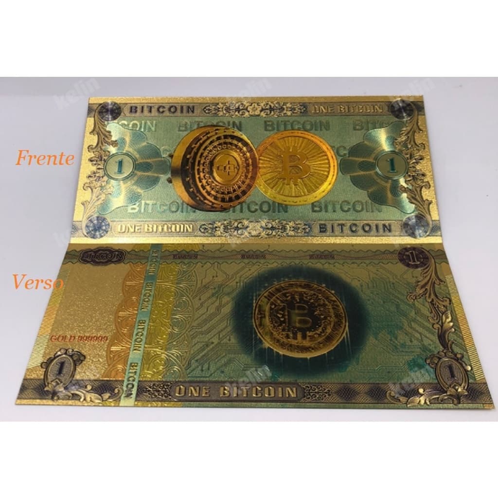 Nota Bitcoin (cédula Física) Criptomoeda De 1 Bitcoin