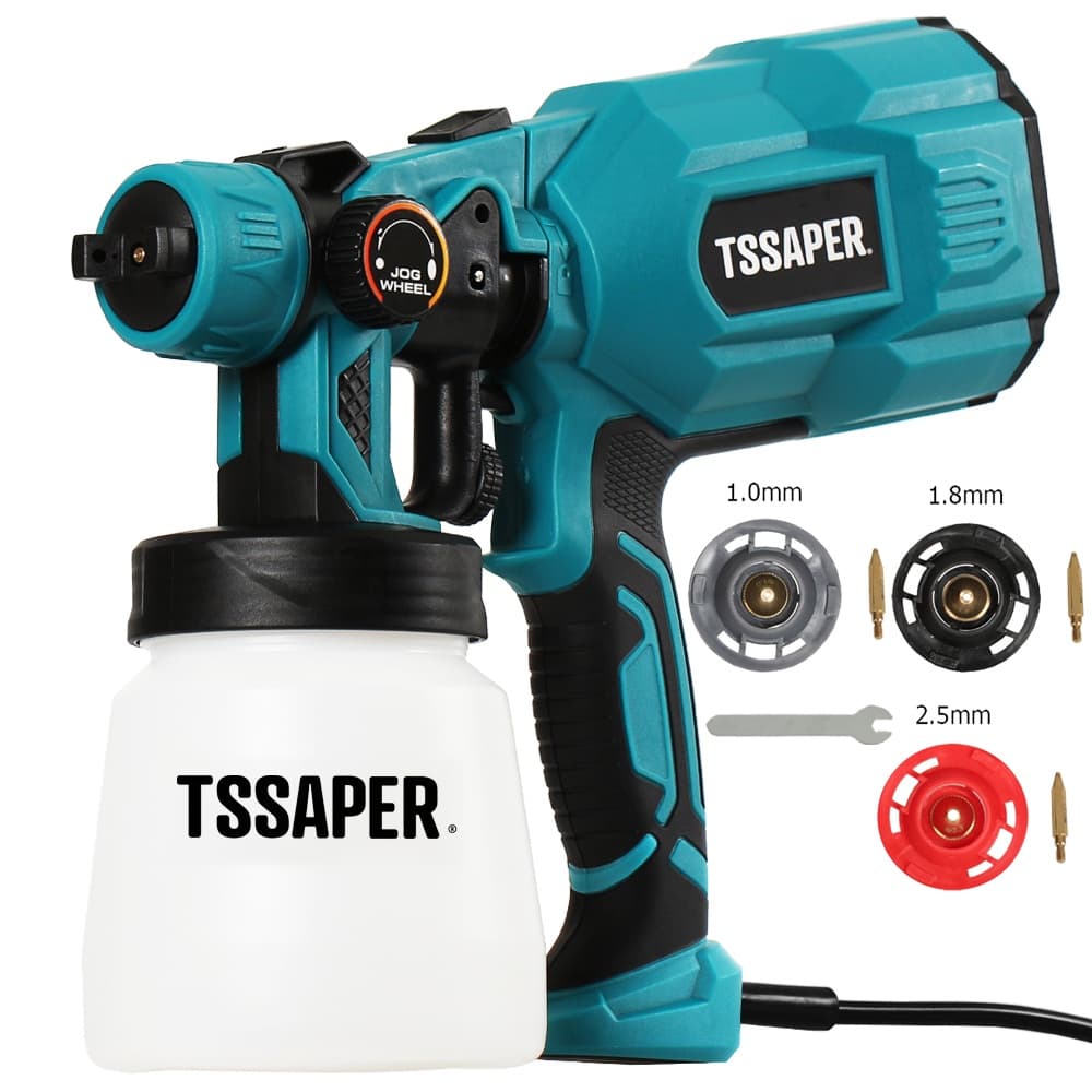 Pistola De Pintura Elétrica E Pulverizador HVLP 550w com 3 bicos de cobre Tssaper