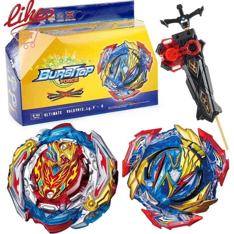 Beyblade Burst Flame B-201 Zest Achilles B-193 Ultimate Valkyrie 2pcs Spinning Top Com Lançador Brinquedos Para Crianças