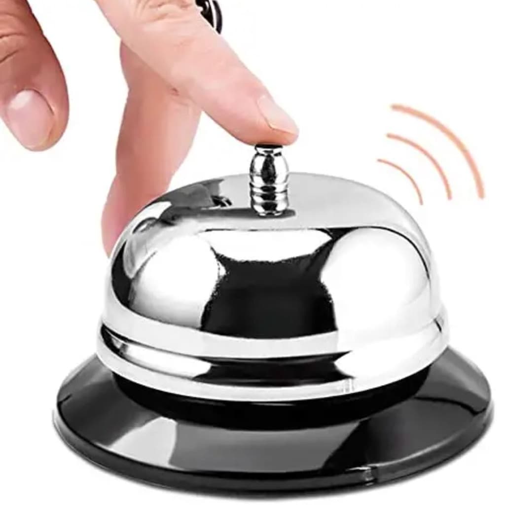 Campainha Sino De Mesa Hotel Bar Cozinha Recepção em metal