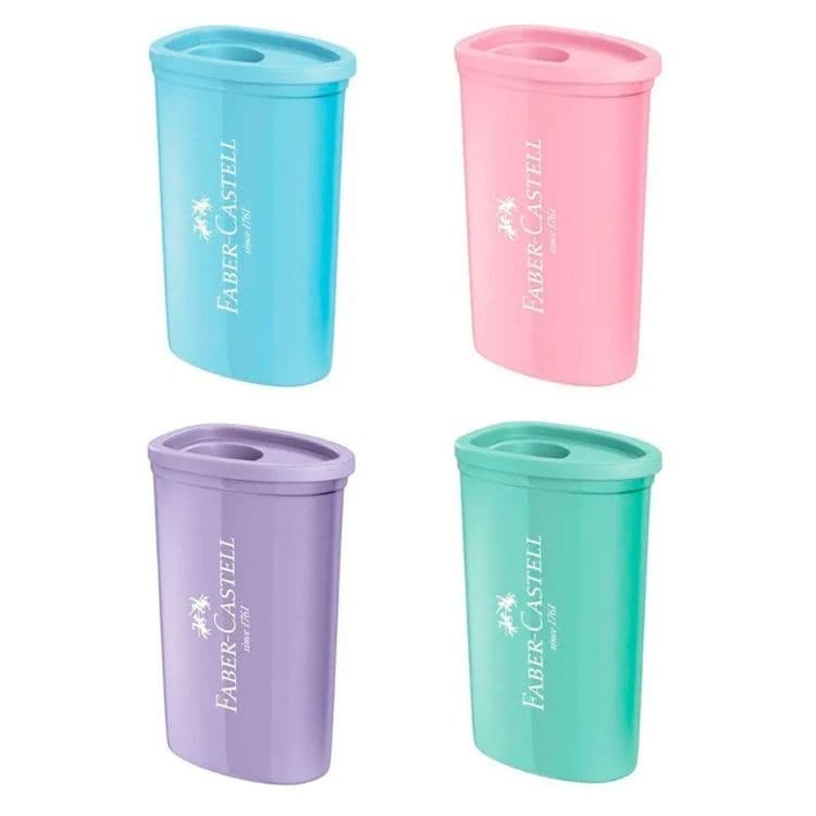 Apontador C/ Depósito Pastel Triangular 125TZF FABER-CASTELL