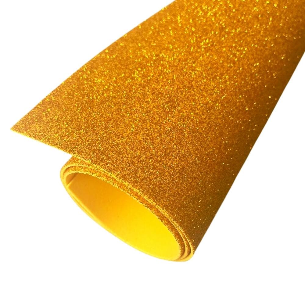 Eva com Glitter 40x48 - 10 Folhas Dourado