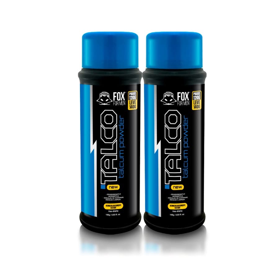 TALCO POWDER 140G - FOX FOR MEN - 2 UNIDADES