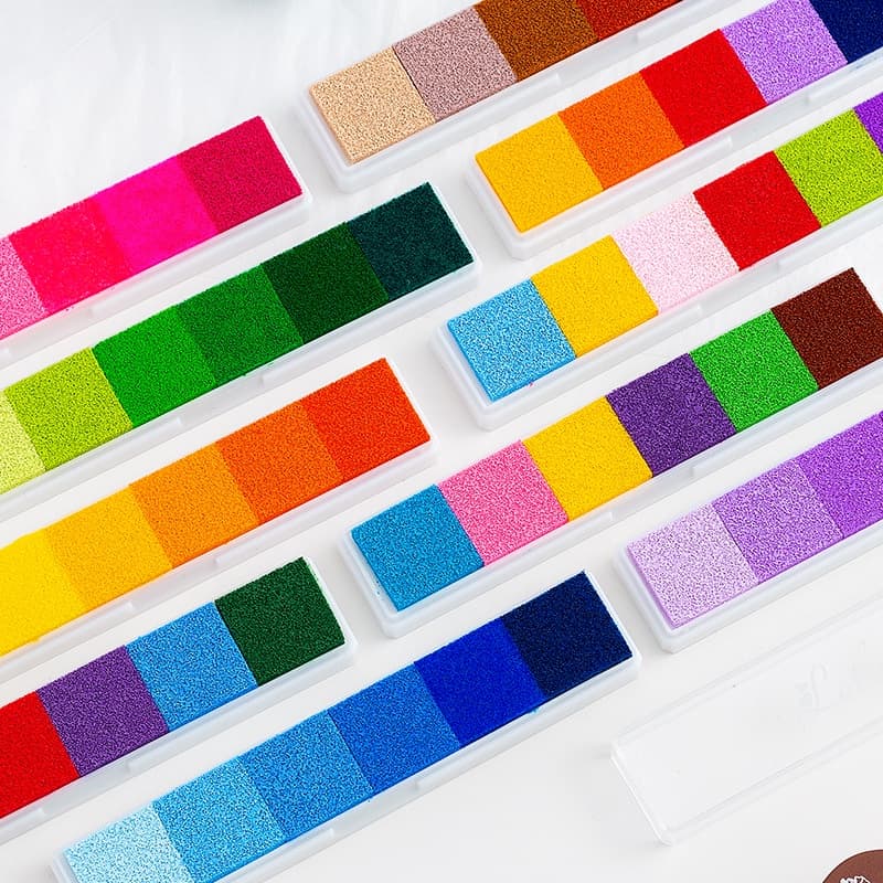 1pç Carimbo Almofada Para Óleo Colorida Para Estampa Digital De Tecido