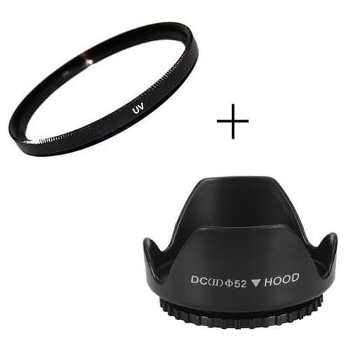 Kit Filtro Uv + Parasol 62mm Canon Nikon Pentax Sony Minolta