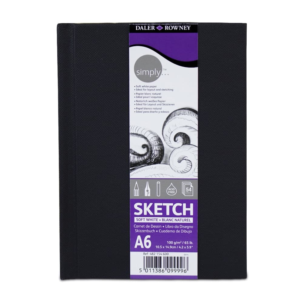 Caderno Sketchbook A6 Daler Rowney 100g C/ 54 Folhas 
