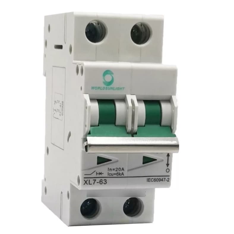 Disjuntor Dc Cc 16a 20a 25a 32a 40a 63a - Solar Fotovoltaico