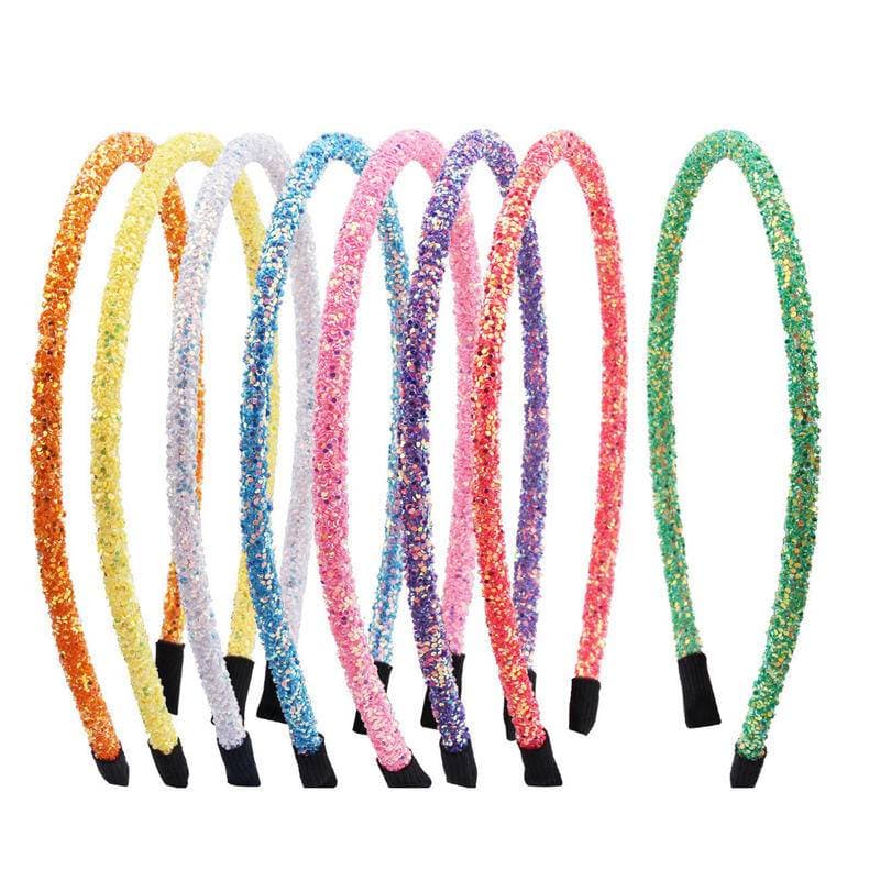 Tiara Infantil Acessórios Fita De Cabeça Estilo Mulher 5mm Cebola Cor-De-Rosa Lantejoulas Coloridas 063-FG-2019