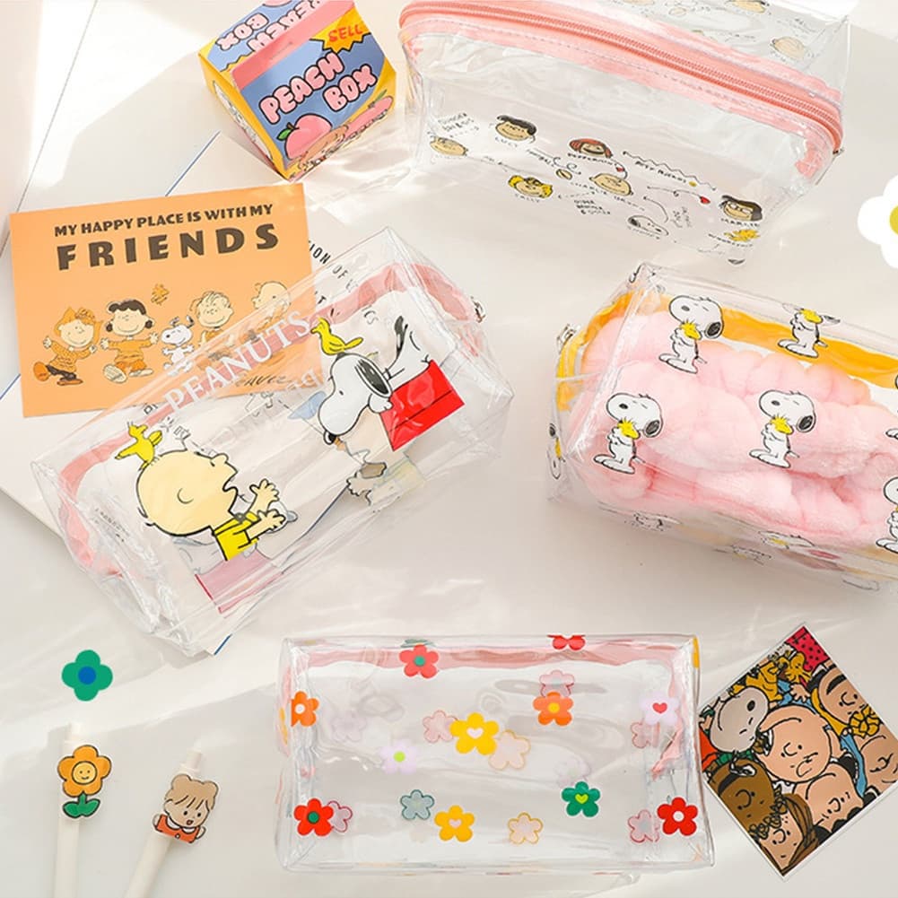 Grande caixa Estojo Transparente Grande De Plástico Com Capacidade Para Armazenamento De Lápis