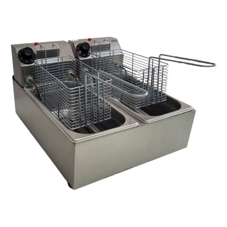 Fritadeira Industrial Gg Inox 6 L Aco Inoxidavel 2 Cubas