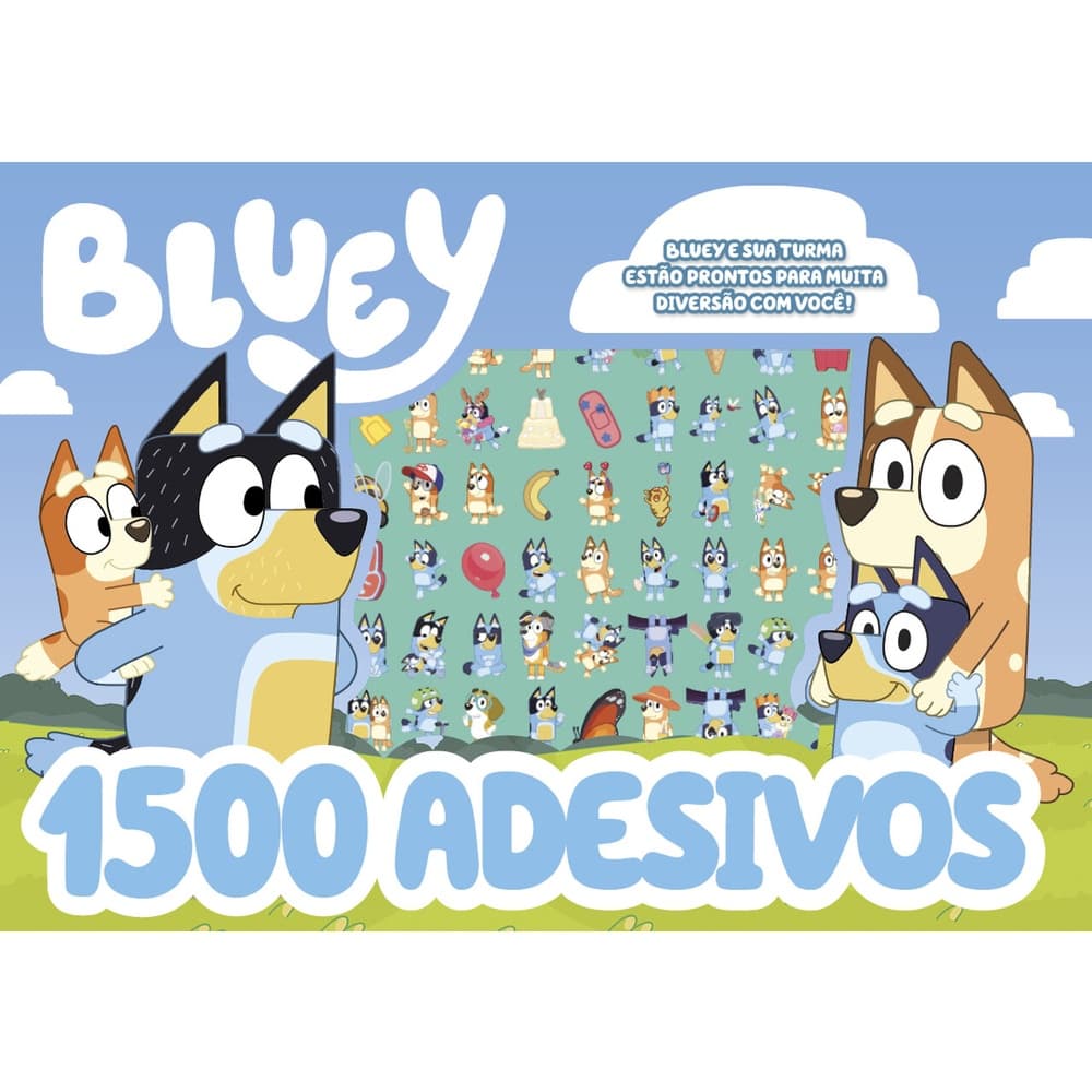 Bluey Prancheta para Colorir com 1.500 Adesivos