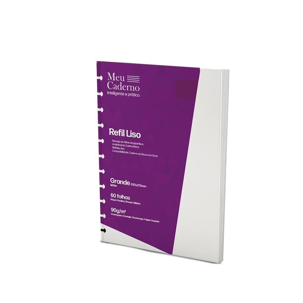 Refil Compativel Caderno Inteligente Grande Caderno de 11 Discos Furos Folhas 90g Tamanho 200x275mm