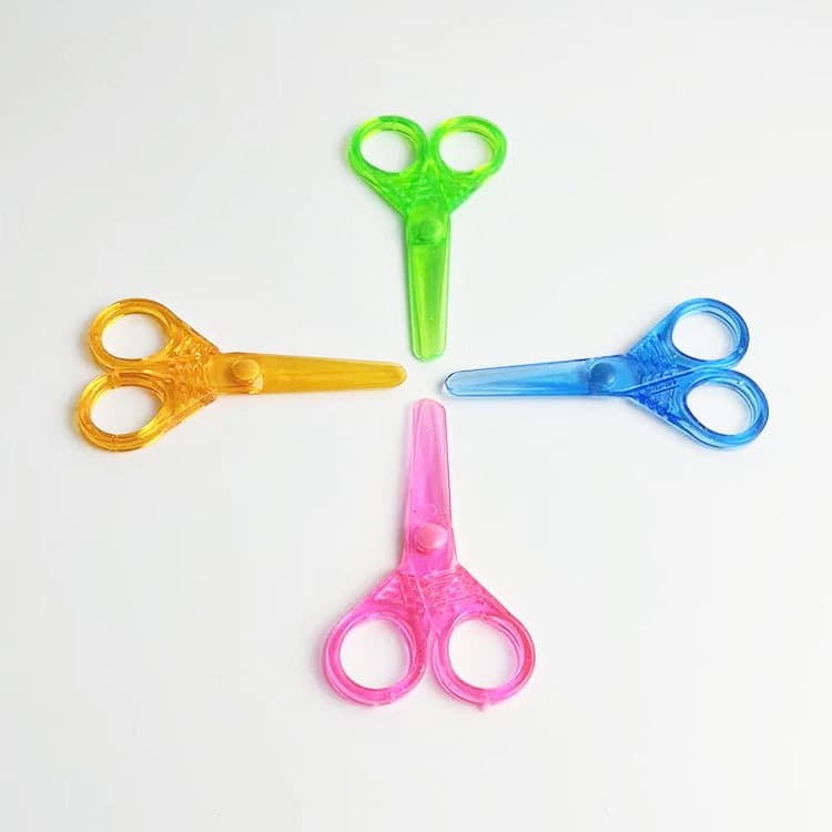 [Jy] Tesoura Artesanal De Plástico Infantil Corte De Papel De Segurança Presentes Para O Dia Das Crianças