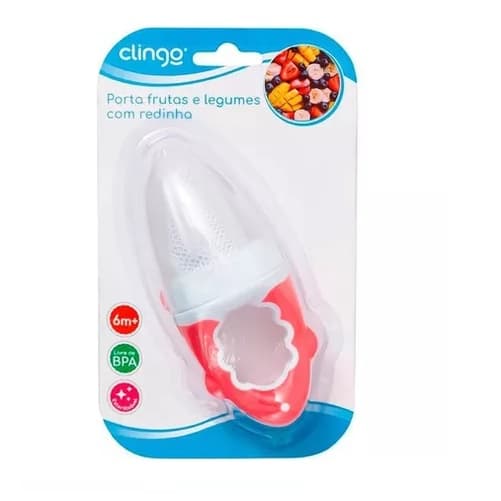 Porta Frutas E Legumes Com Redinha Vermelho 6+meses - Clingo