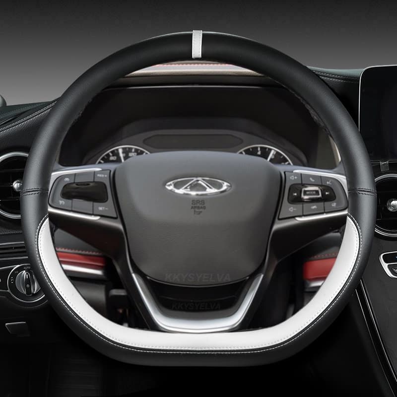 Capa De Couro De Microfibra Para Volante De Carro , CHERY TIGGO 3 4 7 PRO 8 X70PLUS X70S X90 X9 X9 5 Ariser GX , Acessór