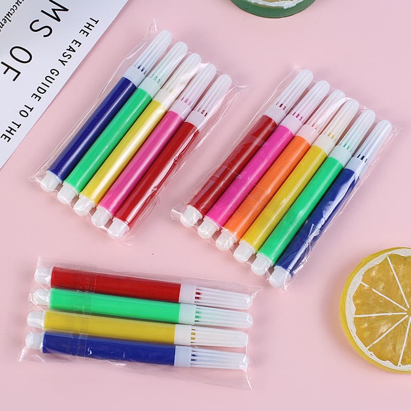 Crianças diy Graffiti Caneta Colorida Atacado 4 Cores 6 Cores Mini Caneta Aquarela Suprimentos para Pintura Brinquedos