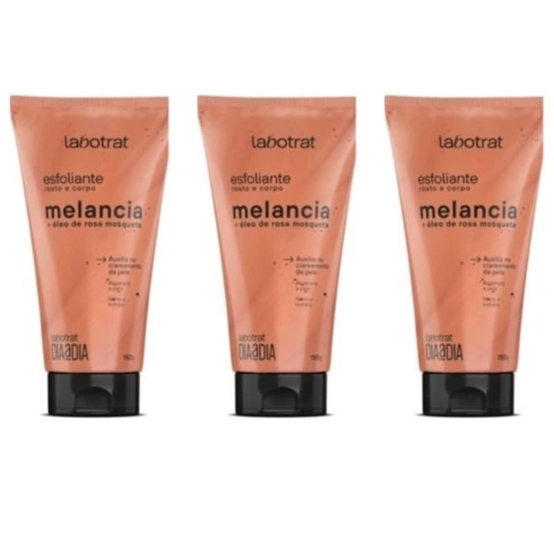 3 Esfoliante Melancia Corpo e Rosto 150g Labotrat