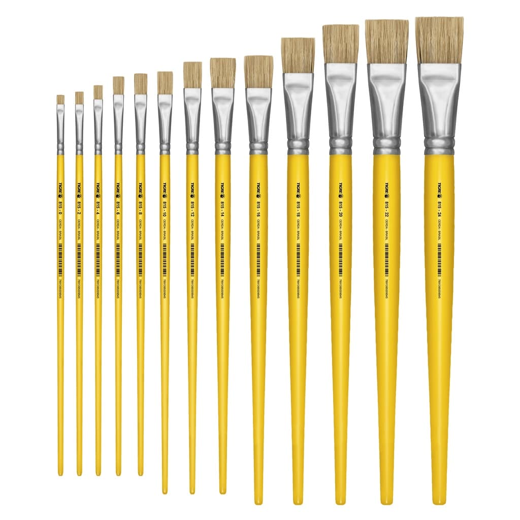 Pincel Tigre 815 Escolar Chato Pintura de tecido Artesanato em Geral