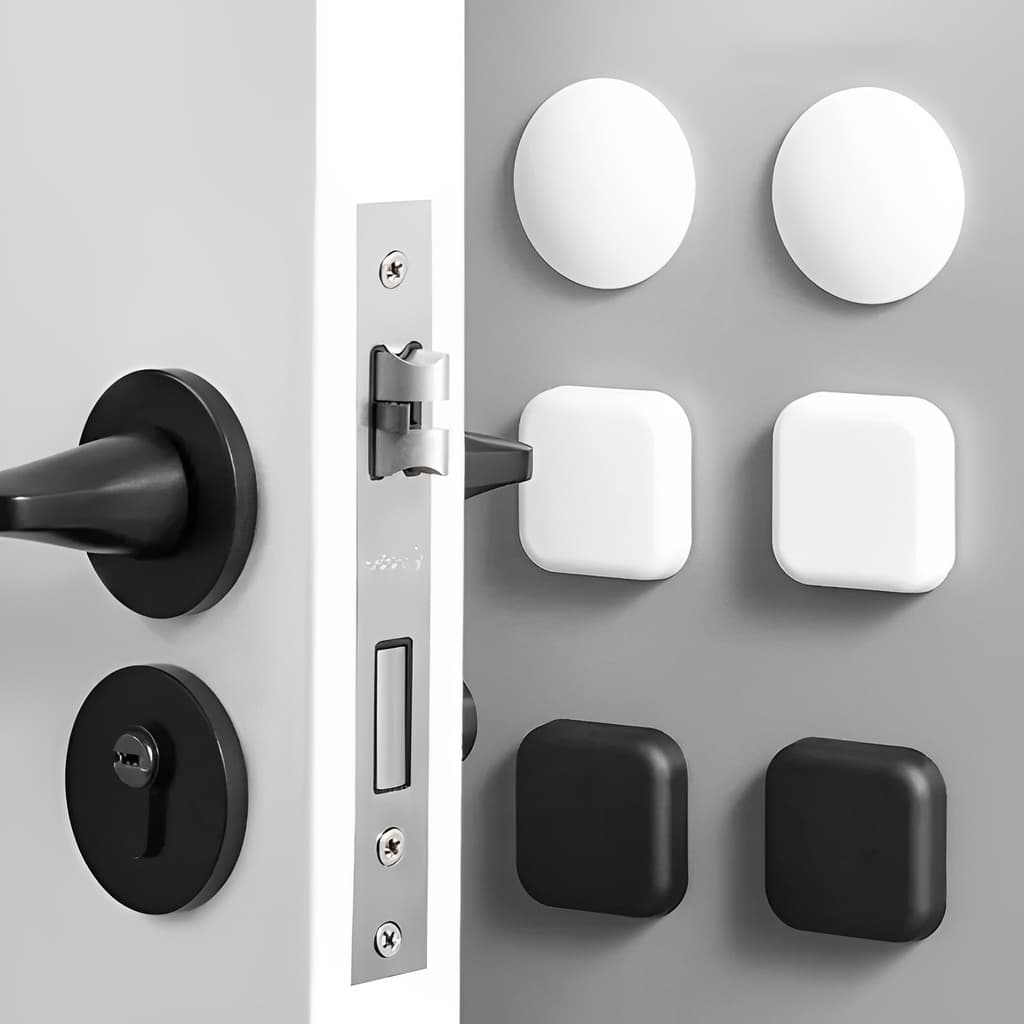 Almofada Amortecedora De Silicone Espessada/Anti-Impacto Para Maçaneta De Porta/Adesivo De Parede Anticolisão Casa/Tapet