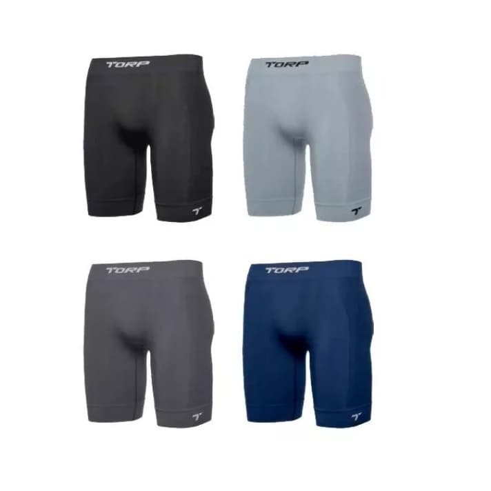Bermuda Térmica Compressão Sem Costura Microfibra Torp Anti Assadura Masculina Cinza Preto