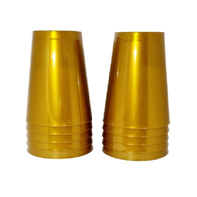 Copo Acrílico Resistente 300ml Dourado Ouro - 10 unid