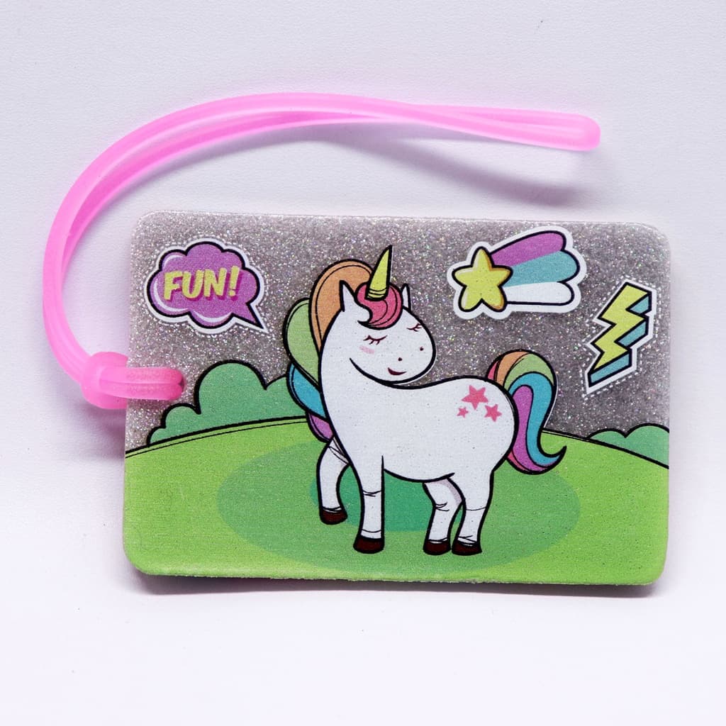 TAG DE MALA UNICÓRNIO - IDENTIFICADOR DE MALA E MOCHILA