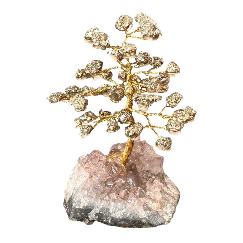 Árvore Pedra Pirita, Base Drusa Ametista - Prosperidade