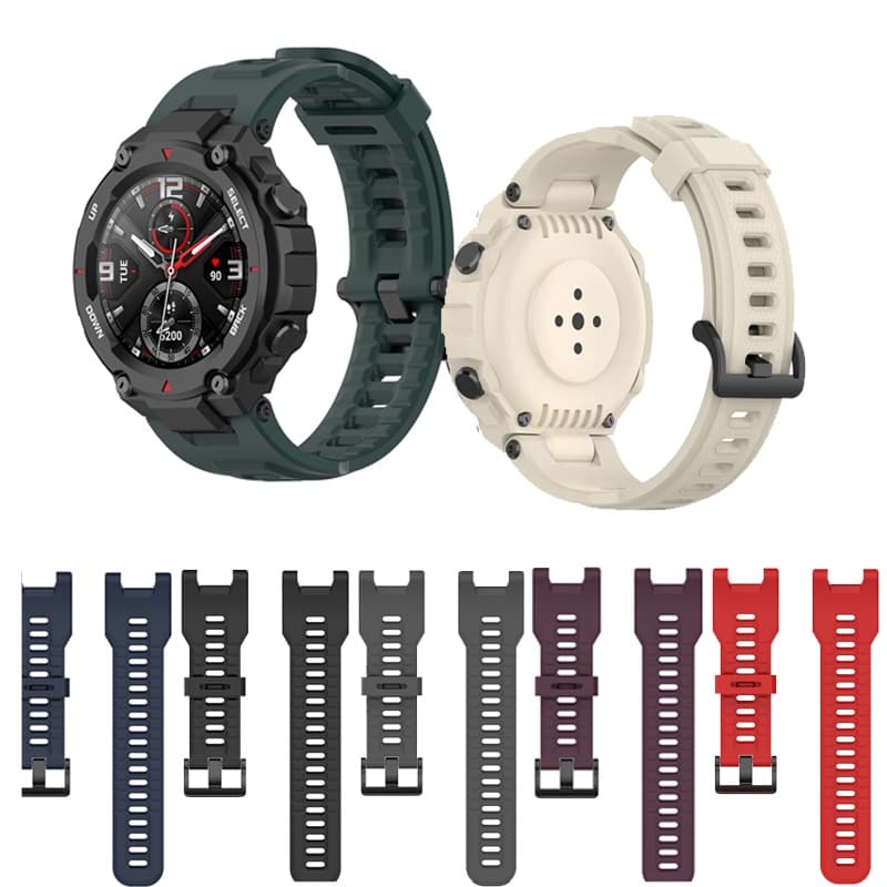Pulseira Esportiva De Substituição De Faixa De Silicone Para Xiaomi Amazfit T-REX Pro Macia