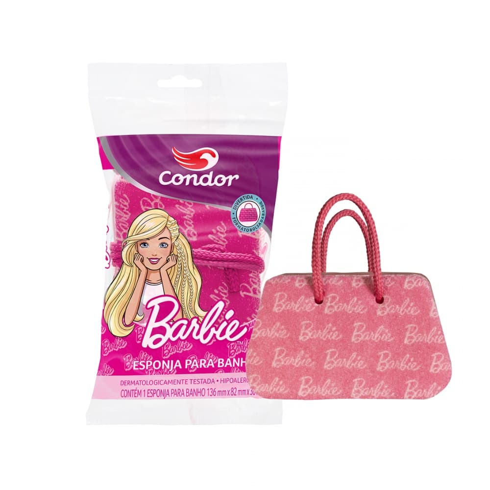 Esponja De Banho Infantil Barbie - Condor