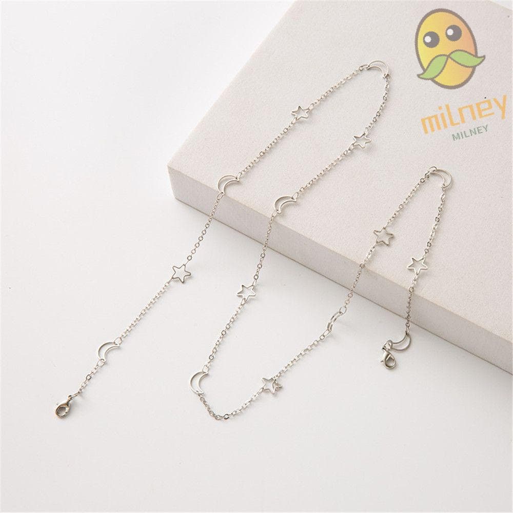 MILLNEY Correntes De Óculos De Liga Sol Femininos Anti-Perda Estrela Da Lua