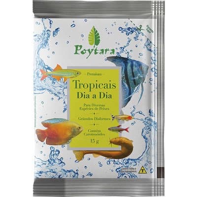 Ração Poytara Tropicais Dia a Dia para Peixes 15g -Sache