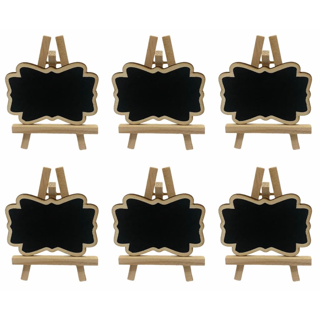 Mini Porta Recado Lousa De Madeira Mini Cavalete