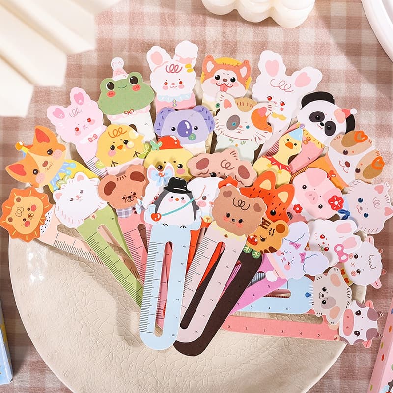 30 Bookmarks Bonitos Bookmarks Cartoon Papel de Animais Régua Bookmarks Graduação Presentes Régua Criativa Bookmark Card Pequenos Presentes
