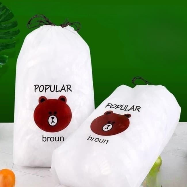 Kit com 100 Tampas de Plástico Descartáveis para Alimentos