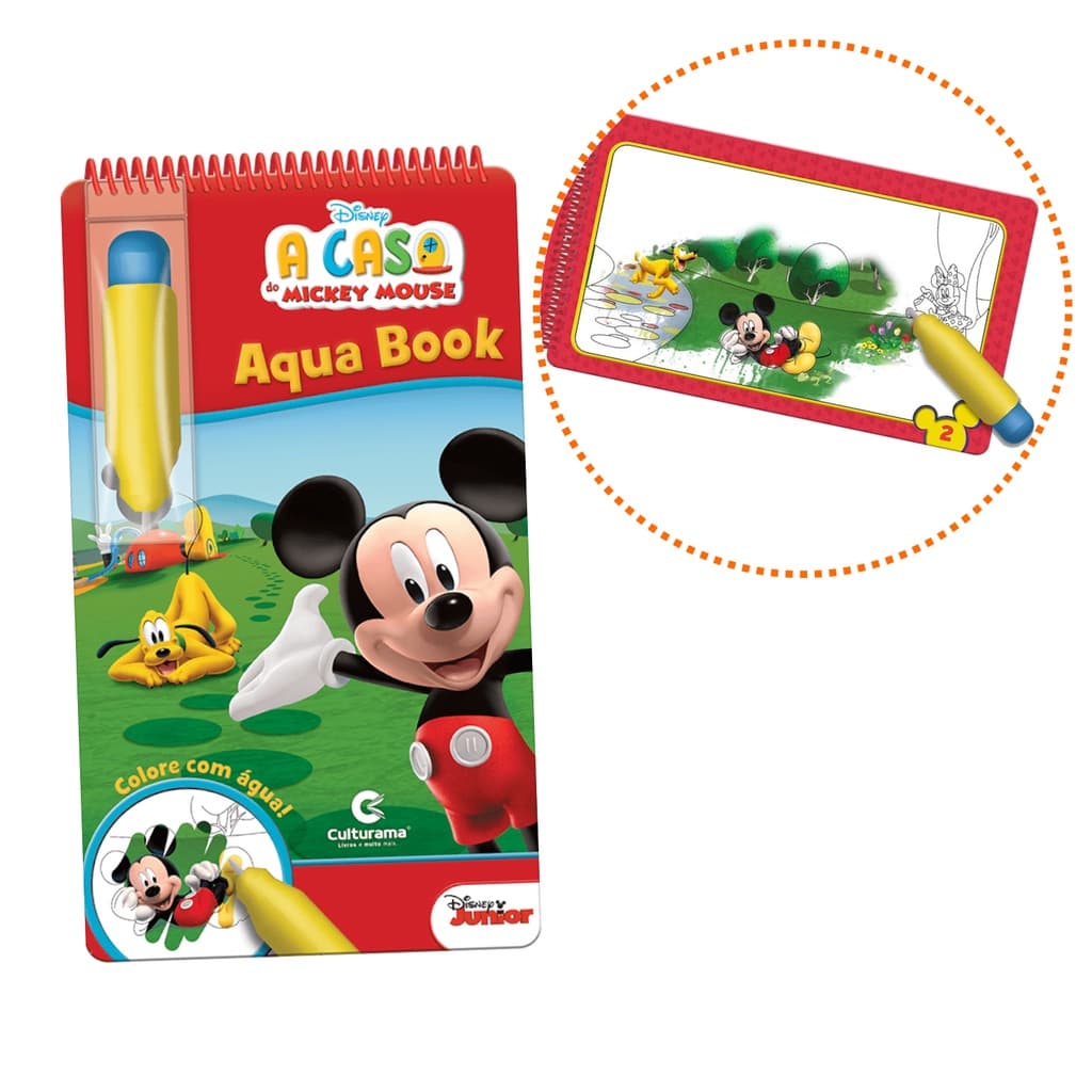 Livro Infantil Para Colorir Com Água Aqua Book - Temas e Personagens Diversos