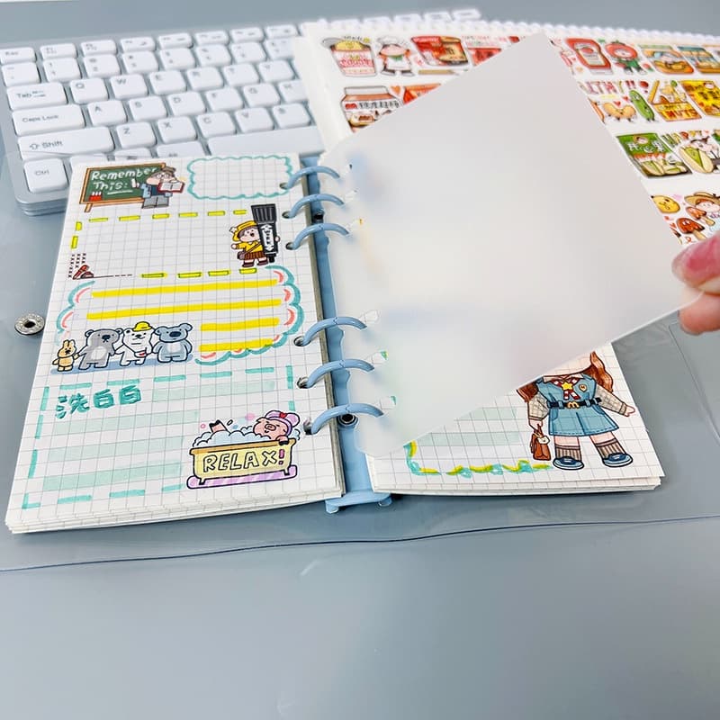 10/5 Peças Placa Divisória De Folhas Soltas A5A6 , Defletora PP Transparente Fosca