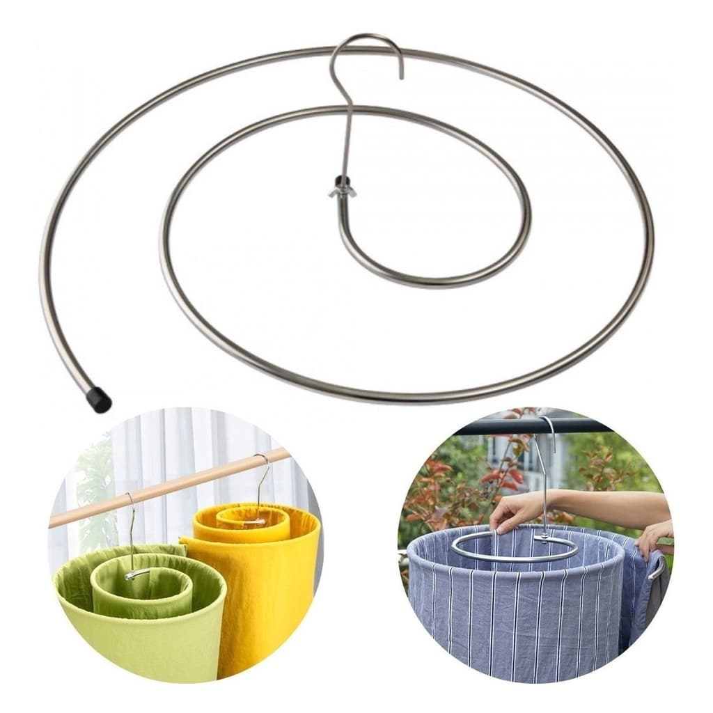 Kit 2 Varal Espiral Inox Secagem Fácil Cabide Redondo Lençol