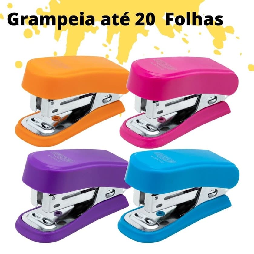 GRAMPEADOR MINI NEON 26/6 PARA 20 FOLHAS BRW GP0102