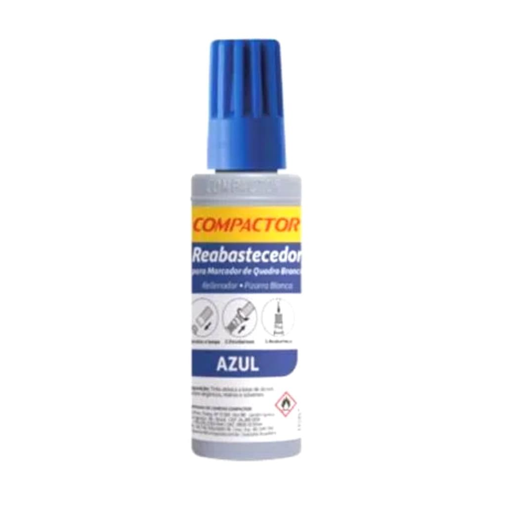 Reabastecedor  Refil Para Quadro Branco Compactor  30mL - AZUL