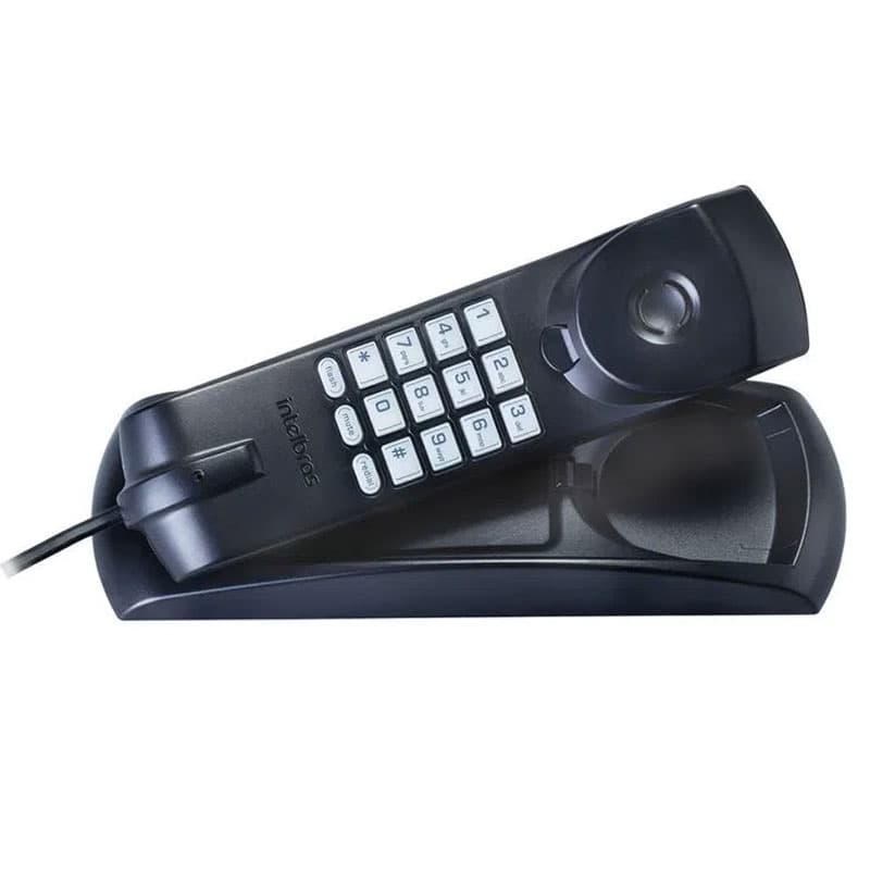 Telefone gôndola com fio preto TC 20 Intelbras