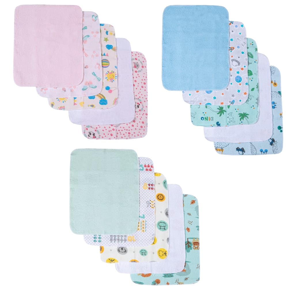 Toalhinha De Boca Papi Karinho Estampada 32x25cm Com 05 Unidades - Enxoval Bebe