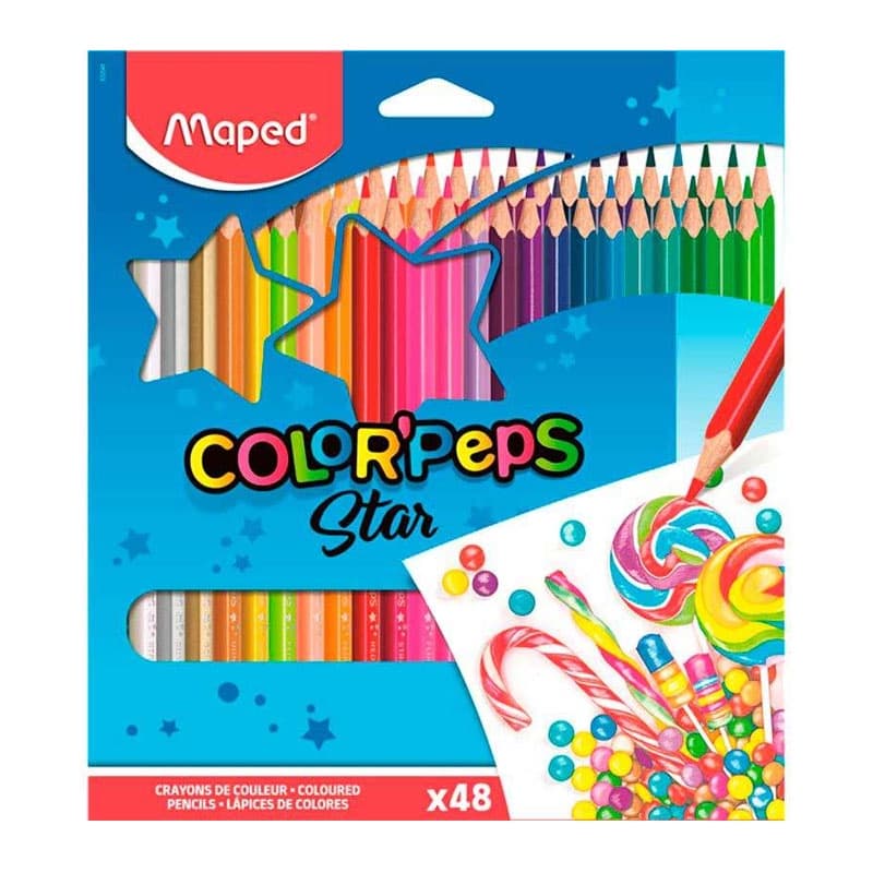 Lápis de cor Color''Peps Star 48 cores 832048 Maped