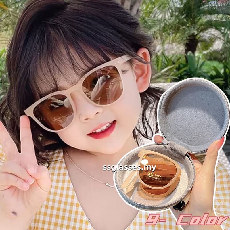 Coreano Crianças Tons Óculos De Sol Dobráveis Para O Bebê Moda Meninos Meninas UV
