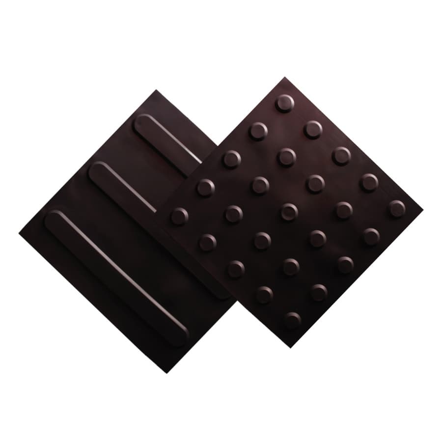 KIT 10 PCS PISO TATIL ALERTA E DIRECIONAL PRETO PVC 25x25