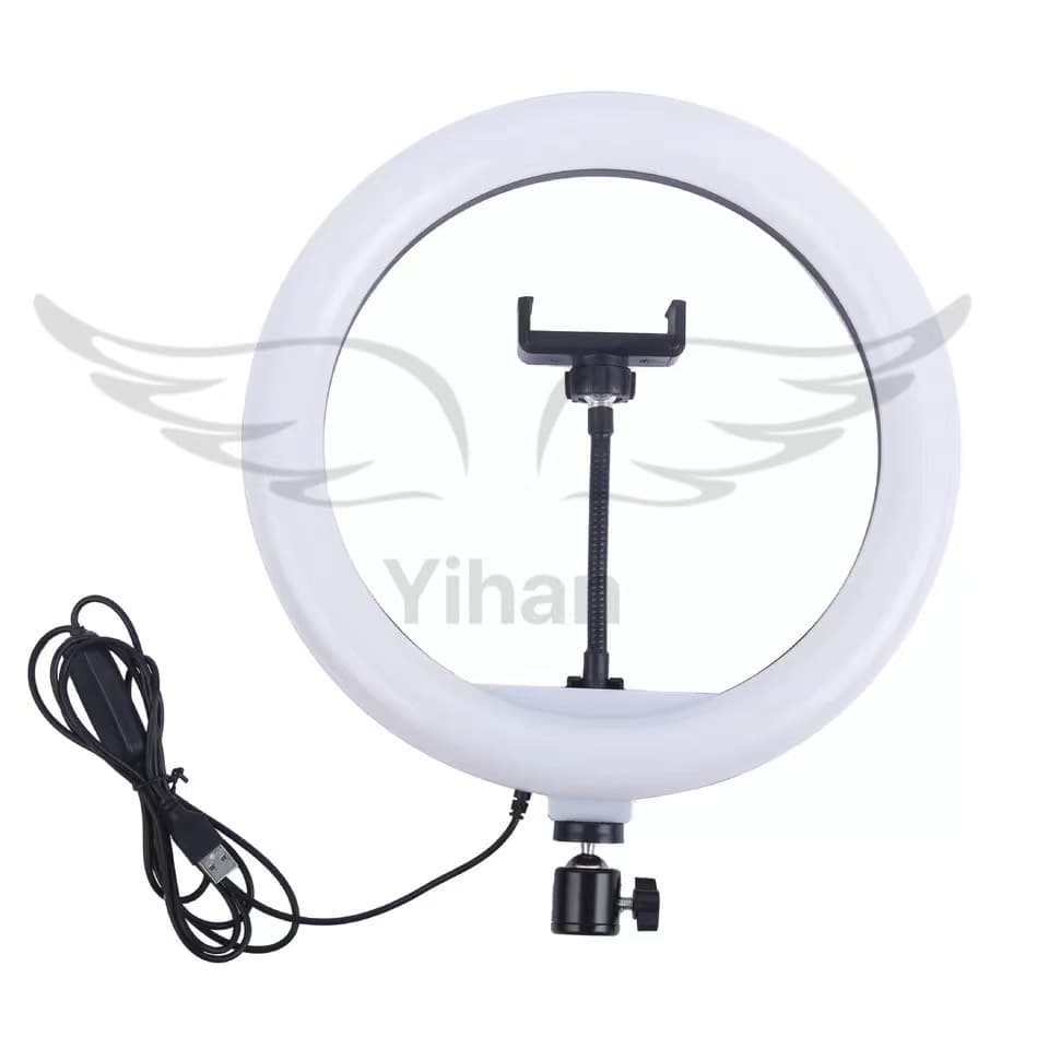 Luz de preenchimento LED ajustável de 12 polegadas 30 cm com suporte para celular YIHAN